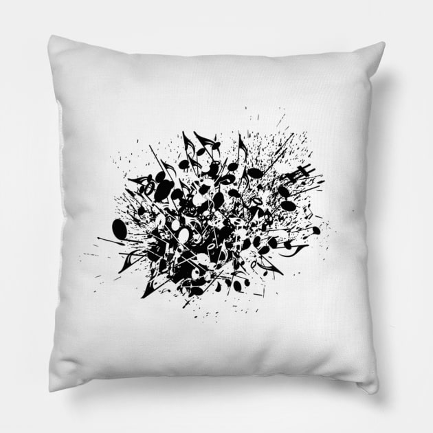 Explosive notes Pillow by silvercloud