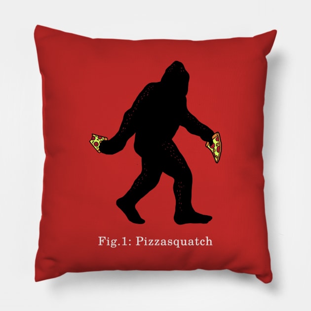 Pizzasquatch Pizza Lover Funny Bigfoot Believer Sasquatch Pillow by BoggsNicolas