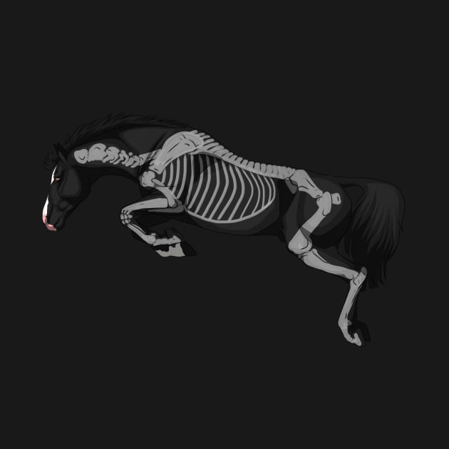 Jumping Skeleton Horse by kelseydjpaint