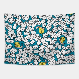 Snail Mail Turquoise Tapestry