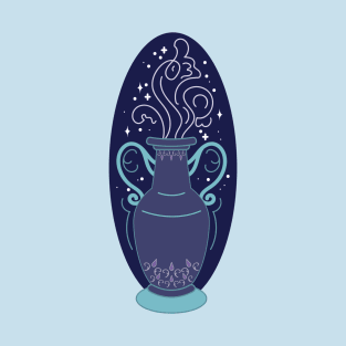 Aquarius Vase (Navy) T-Shirt