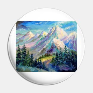 Snowy mountains Pin