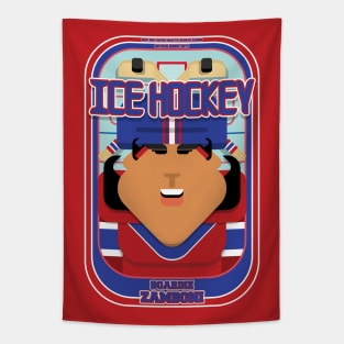 Ice Hockey Red and Blue - Boardie Zamboni - Indie version Tapestry