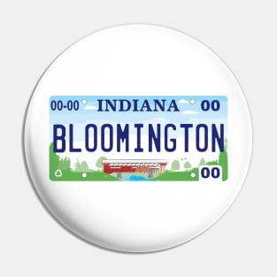 Bloomington Indiana License Plate Pin