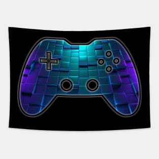 3D Abstract Blocks Pattern - Gaming Gamer Abstract - Gamepad Controller - Video Game Lover - Graphic Background Tapestry