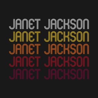 Retro Janet Wordmark Repeat T-Shirt