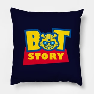 Cool Warrior Robots Mecha Movie Mashup Logo Pillow