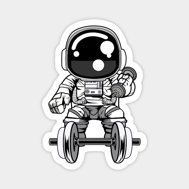 Astronaut Gym Magnet by ArtisticParadigms