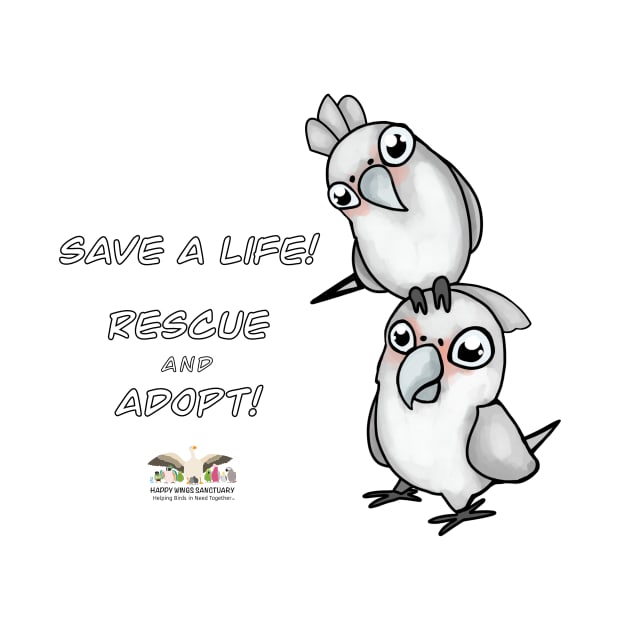 Save a Life!  Rescue & Adopt ~ Goffin's Cockatoo by HappyWings