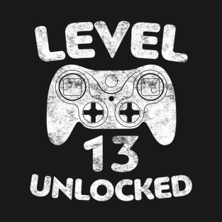 Level 13 Unlocked  13th Video Gamer Birthday Gift T-Shirt