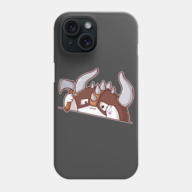 Cat Tabletop RPG Barbarian Phone Case by MimicGaming