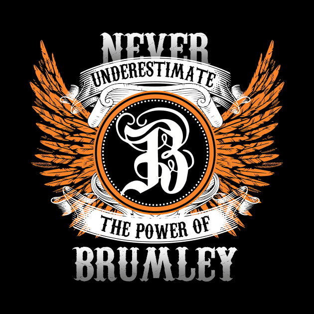 Brumley Name Shirt Never Underestimate The Power Of Brumley by Nikkyta