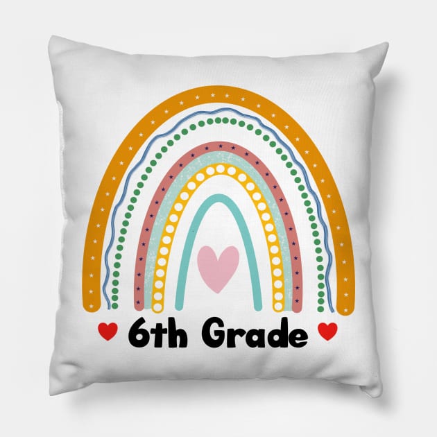 6th Grade Rainbow Pillow by busines_night