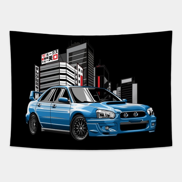 Subaru Impreza city Tapestry by JDMAPEX