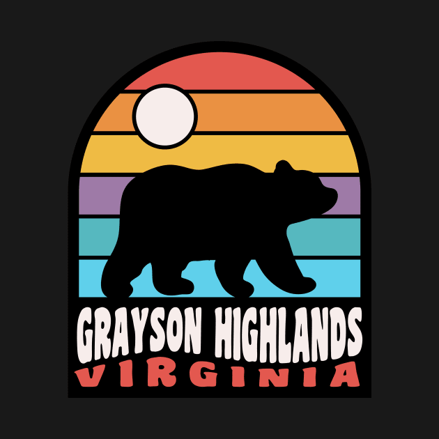 Grayson Highlands State Park Camping Virginia Bear by PodDesignShop