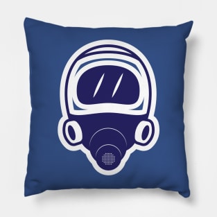 Full Face Gas Mask Sticker vector illustration. People safety objects icon concept. Full face respirator mask for smoke protection sticker design logo. Pillow