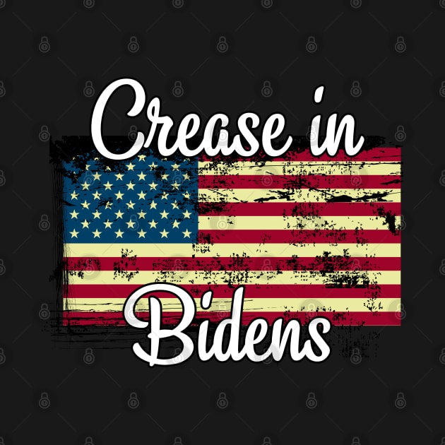 Crease in bidens / Crease in biden american flag / Distressed Crease in bidens by WassilArt