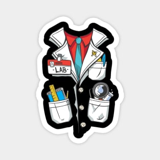 Lab Coat Costume Science Geek Funny Lab Gift Magnet