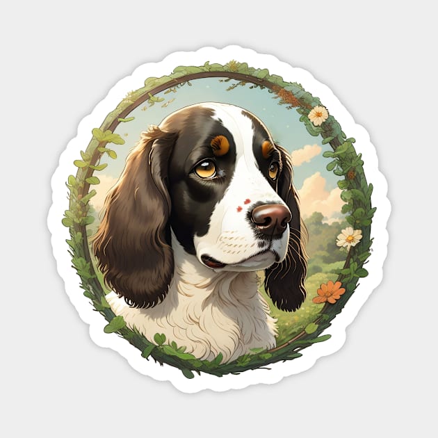 Springer Spaniel Green Fields Magnet by Pet And Petal