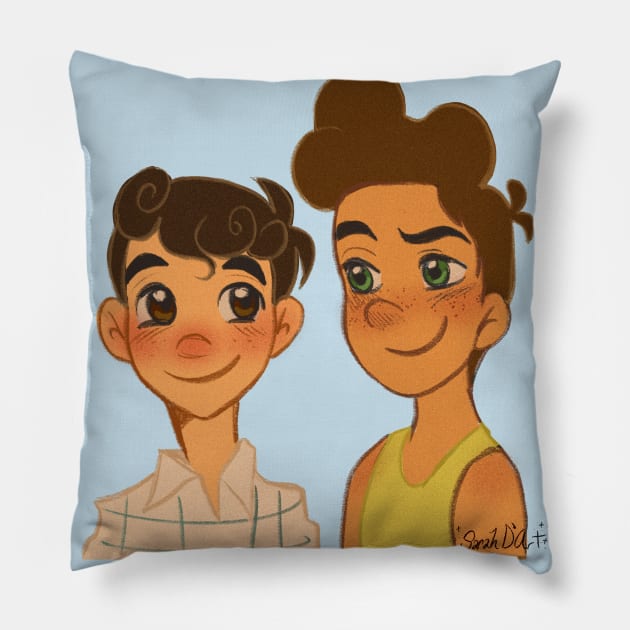 Luca & Alberto Pillow by Sarah D’ Art