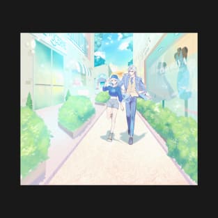 Furina and Neuvillette Stroll Around Town | Genshin Impact T-Shirt