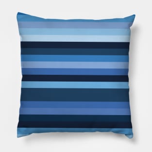 Multiple striped blue palette Pillow