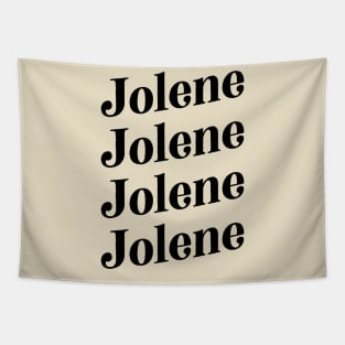 Jolene retro boho vintage 1970s inspired design in black Tapestry