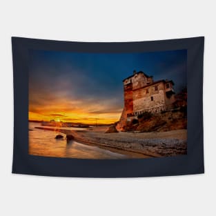 Ouranoupolis sunset - Chalkidiki, Greece. Tapestry