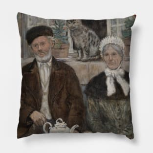 Afternoon Tea by Jean-Francois Raffaelli Pillow