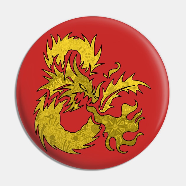 Golden Dragon Pin by paintchips