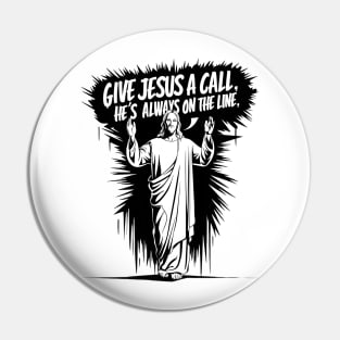 Divine Hotline: Reach Out in Faith Pin