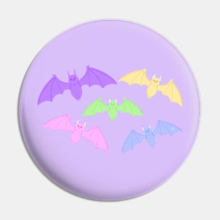 Kawaii Pastel Halloween Bat Design Pin