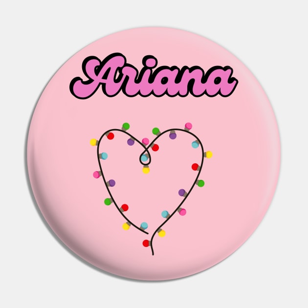 Ariana Custom Request Personalized - Christmas Lights Pin by Pop Cult Store