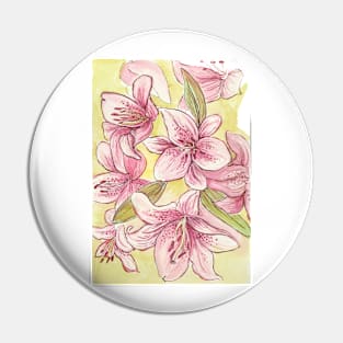 Lilies Bouquet Pin