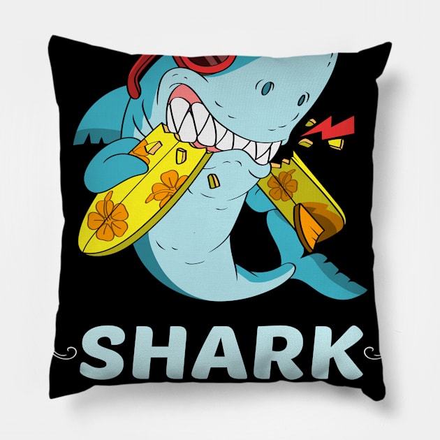 Family Shark 1 STEP-PARENT Pillow by blakelan128