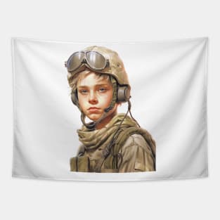 Innocent Valor: The Courageous Journey of a Young Soldier Tapestry