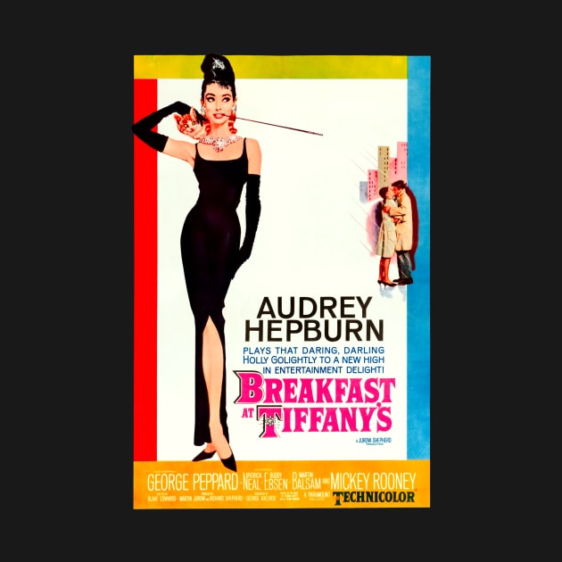 Audrey Hepburn Breakfast at Tiffany's 1961 poster by yevomoine
