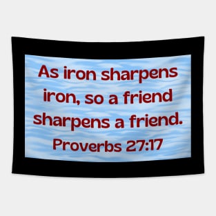 Bible Verse Proverbs 27:17 Tapestry