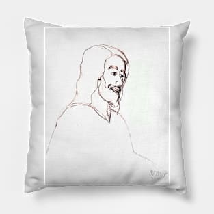 sketch of Jesus Pillow