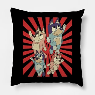 vintage bluey Pillow