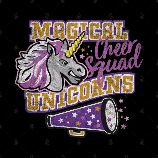 Magical Unicorns Cheer Squad Shirt Cute Unicorn Cheerleaders by spacedust