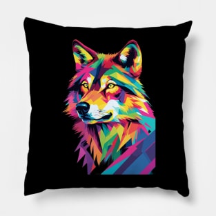 Wolf Pop Art Pillow