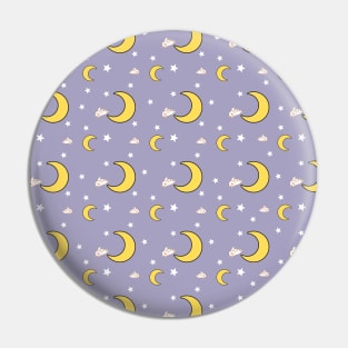 Cute Moon Bunny Pattern Pin