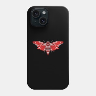 red crimson cidada in death monster ecopop pattern in colors of underworld Phone Case