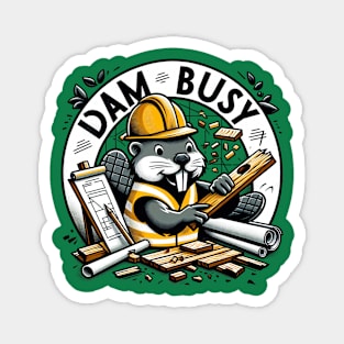 Busy Beaver Construction Crew Magnet