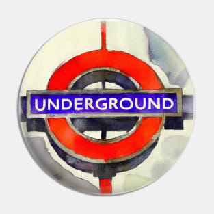 Abstract London Underground Sign Pin