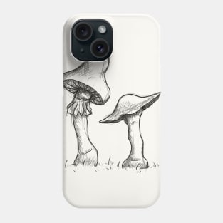 Mushroom Sketch Phone Case