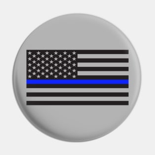 Thin Blue Line US Flag Pin