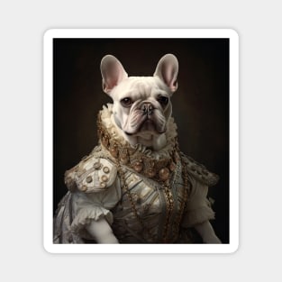 White French Bulldog - Medieval French Princess Magnet