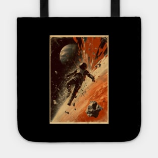 Trouble at the Moons of Jupiter - Vintage Poster Style - Sci-Fi Tote